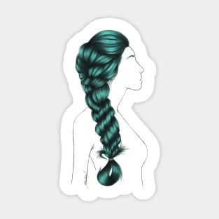 Hair braid Sticker